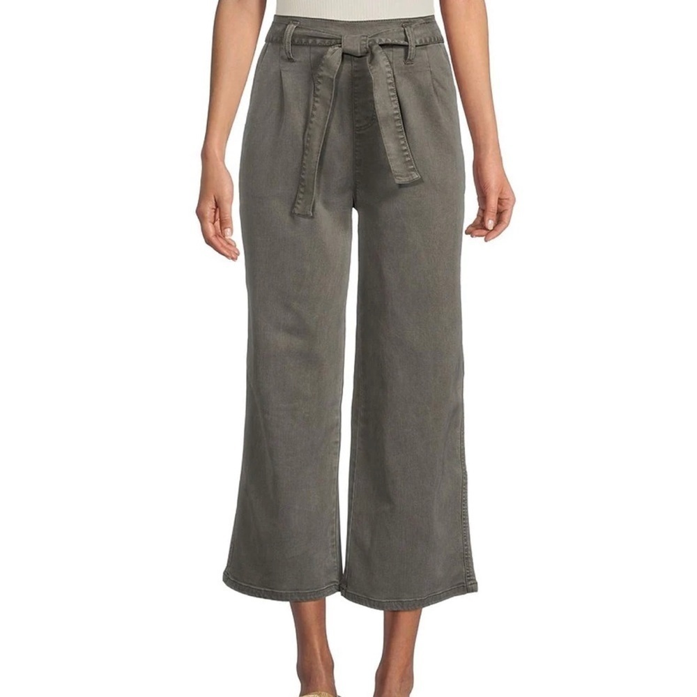 Splendid Alys Tie High Waist Wide Leg Cropped Pants - Picture 3 of 6